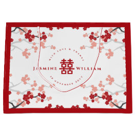 Kirschblüten & Chinesische Hochzeit mit doppeltem  Große Geschenktüte