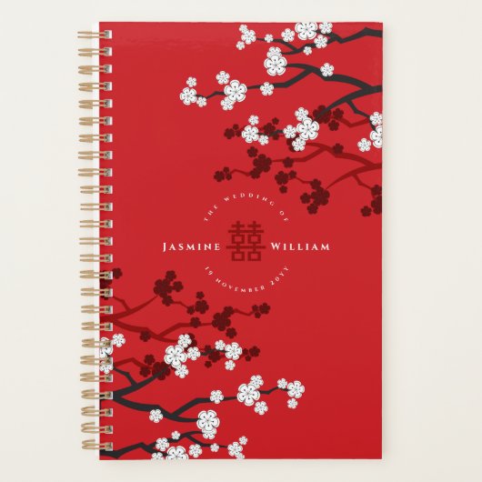Kirschblüten & Chinesische Hochzeit mit doppeltem Planer (Vorderseite)