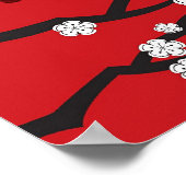 Kirschblüten & Chinesische Hochzeit mit doppeltem Poster (Ecke)