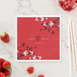 Kirschblüten & Chinesische Hochzeit mit doppeltem  Serviette