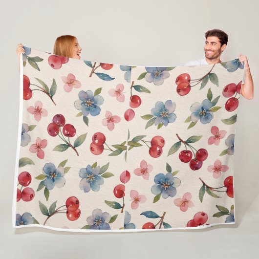 Kirschblüten-Decke Fleecedecke (Beispiel)