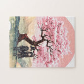 Kirschblüten-Dekorationspuzzle Puzzle (Horizontal)