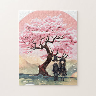 Kirschblüten-Dekorationspuzzle Puzzle