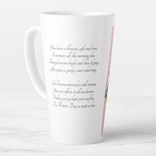 Kirschblüten der Liebe - Muttertag Milchtasse (Linke Ecke)