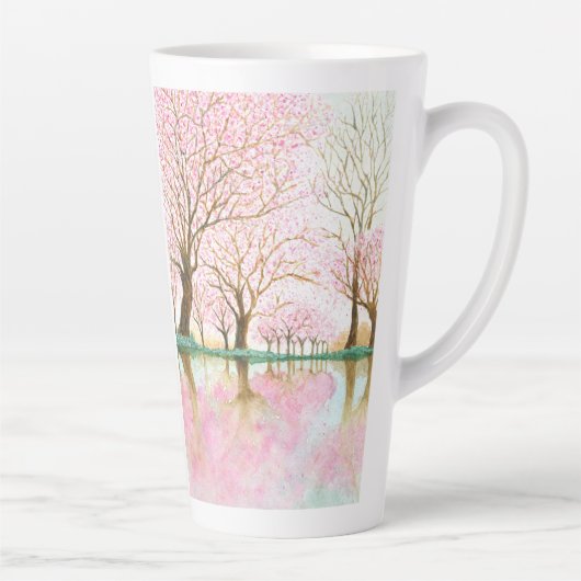 Kirschblüten der Liebe - Muttertag Milchtasse (Rechts)