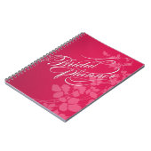 Kirschblüten, die Planer fuschia | Rosa Wedding Notizblock (Linke Seite)