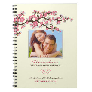 Kirschblüten, die Planer-Notizbuch Wedding sind Notizblock
