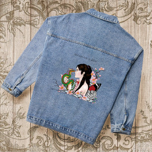 Kirschblüten-Drache Serenity Asiatische Fee  Jeansjacke