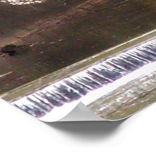 Kirschblüten durch den Mill Stream Poster (Ecke)