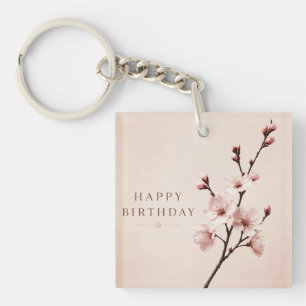 Kirschblüten-Eleganz Geburtstag Schlüsselanhänger