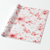 Kirschblüten-Eleganz Geschenkpapier (Ungerollt)