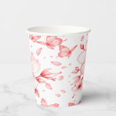 Kirschblüten Eleganz Pappbecher (Rückseite)
