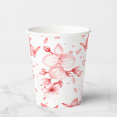 Kirschblüten Eleganz Pappbecher (Rechts)