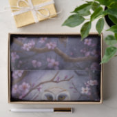 Kirschblüten-Eule Seidenpapier (Geschenk)