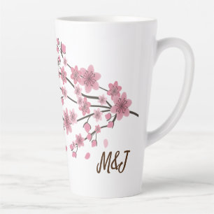 Kirschblüten-Fallende Blütenblätter Ombré-Kunst Milchtasse