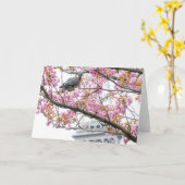 Kirschblüten Faltkarte Karte (Gelbe Blume)