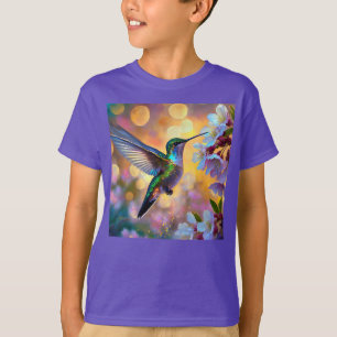 Kirschblüten-Fantasie-Kolibri T-Shirt