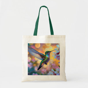 Kirschblüten-Fantasie-Sonnenaufgang Kolibri Tragetasche