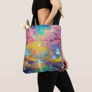Kirschblüten-Fantasie-Sonnenaufgangsstrom Tasche
