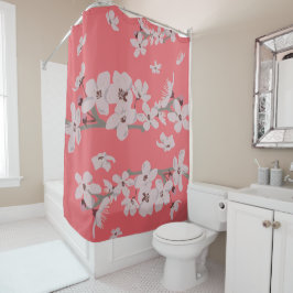 Kirschblüten Floating-Blume Duschvorhang