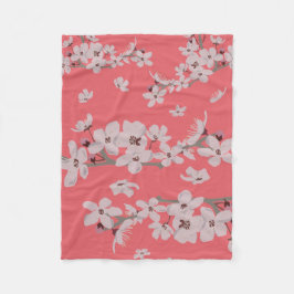 Kirschblüten Floating-Blume Fleecedecke