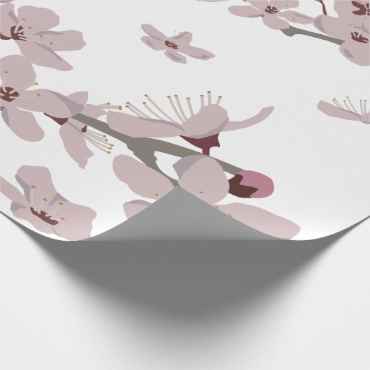 Kirschblüten Floating-Blume Geschenkpapier (Ecke)
