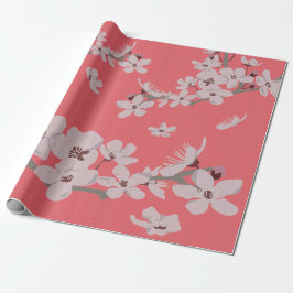 Kirschblüten Floating-Blume Geschenkpapier