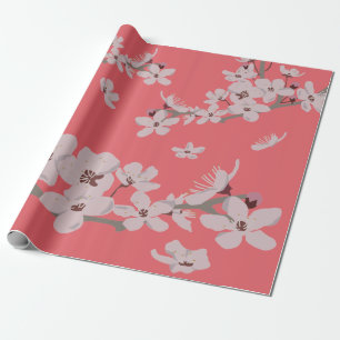 Kirschblüten Floating-Blume Geschenkpapier