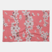Kirschblüten Floating-Blume Geschirrtuch (Horizontal)