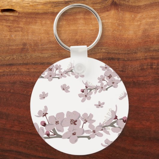 Kirschblüten Floating-Blume Schlüsselanhänger (Vorderseite)