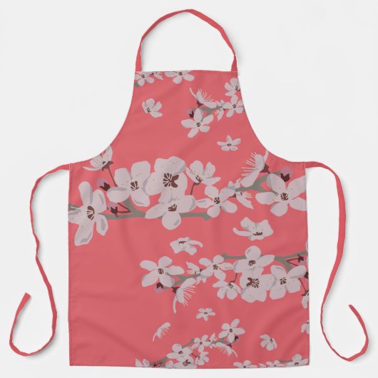 Kirschblüten Floating-Blume Schürze (Vorderseite)