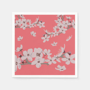Kirschblüten Floating-Blume Serviette