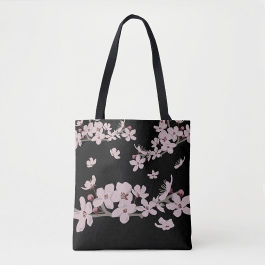 Kirschblüten Floating-Blume Tasche (Vorderseite)