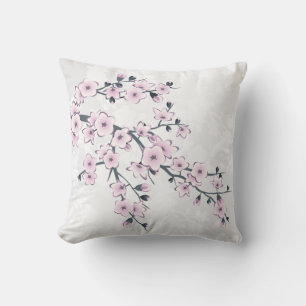 Kirschblüten Floral Staubig Rosa Weiß Kissen