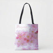 Kirschblüten Florales Rosa Tasche (Vorderseite)