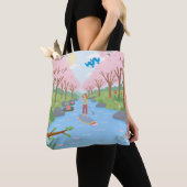 Kirschblüten-Fluss-Abenteuer Tasche (Von Nahem)