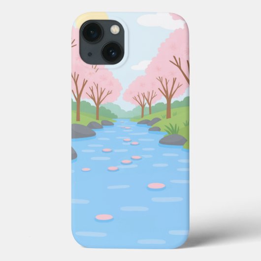 Kirschblüten Flusslandschaft iPhone-Hülle Case-Mate iPhone Hülle (Rückseite)