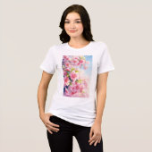 Kirschblüten flüstern vom Frühling Tri-Blend Shirt (Vorderseite voll)