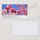 Kirschblüten-Fotografie-Visitenkarten Visitenkarte (Vorne/Hinten)