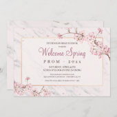 Kirschblüten Frame Prom Einladung (Vorne/Hinten)