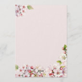 Kirschblüten-Frühlingsfarbpalette  Einladung (Rückseite)