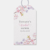 Kirschblüten-Garten-Brautparty Geschenkanhänger (Rückseite)