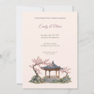 Kirschblüten-Garten-Hochzeitseinladung Einladung