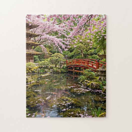 Kirschblüten Garten Puzzle (Vertikal)
