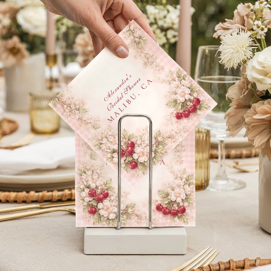 Kirschblüten-Garten-Romantik-Brautabschied Serviette