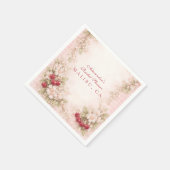 Kirschblüten-Garten-Romantik-Brautabschied Serviette (Ecke)
