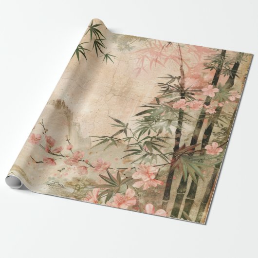 Kirschblüten-Gartenszene (1) Geschenkpapier (Ungerollt)