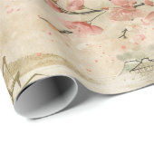 Kirschblüten-Gartenszene (1) Geschenkpapier (Rolleneckpunkt)