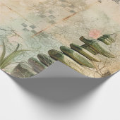 Kirschblüten-Gartenszene (2) Geschenkpapier (Ecke)