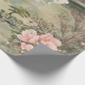 Kirschblüten-Gartenszene (3) Geschenkpapier (Ecke)